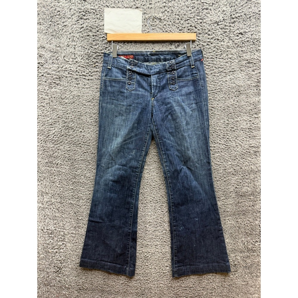 Vintage Y2k Citizens of Humanity Low-Rise Wide Leg Denim Jeans Blue Size 28